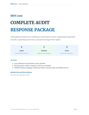 Cover of the Complete Audit Response Package